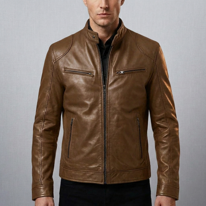Giacca in Pelle Classica per Uomo