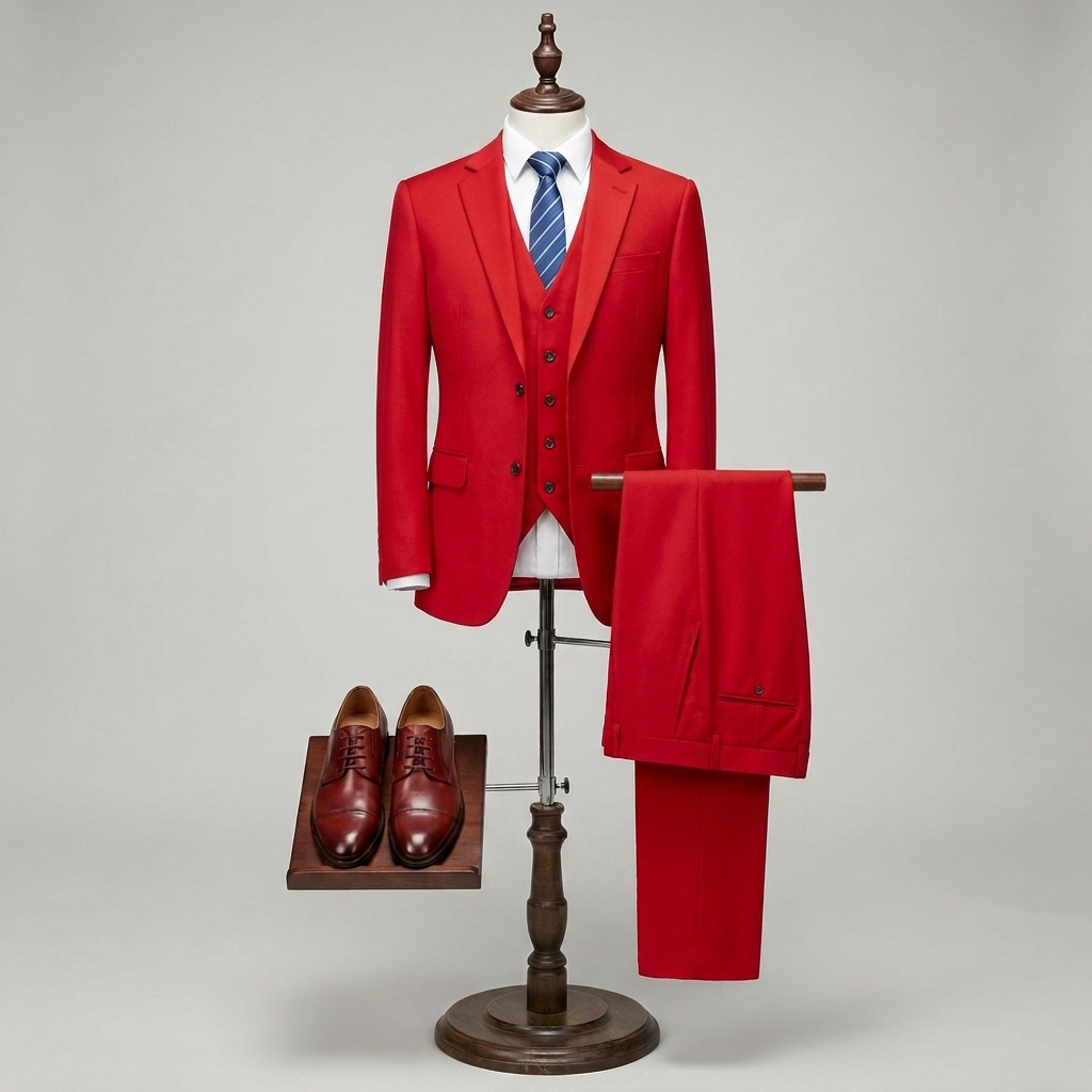 Abito Slim Fit di Lusso a 3 Pezzi per Uomini