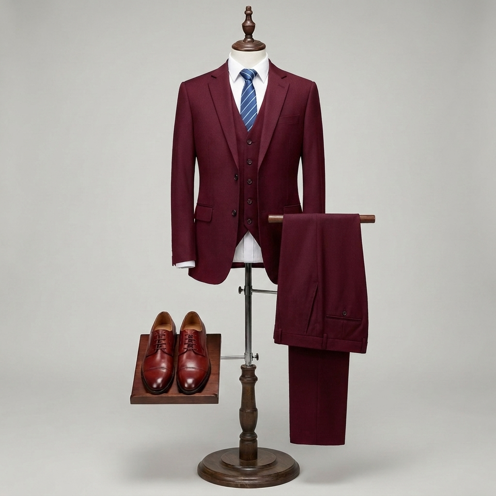 Abito Slim Fit di Lusso a 3 Pezzi per Uomini