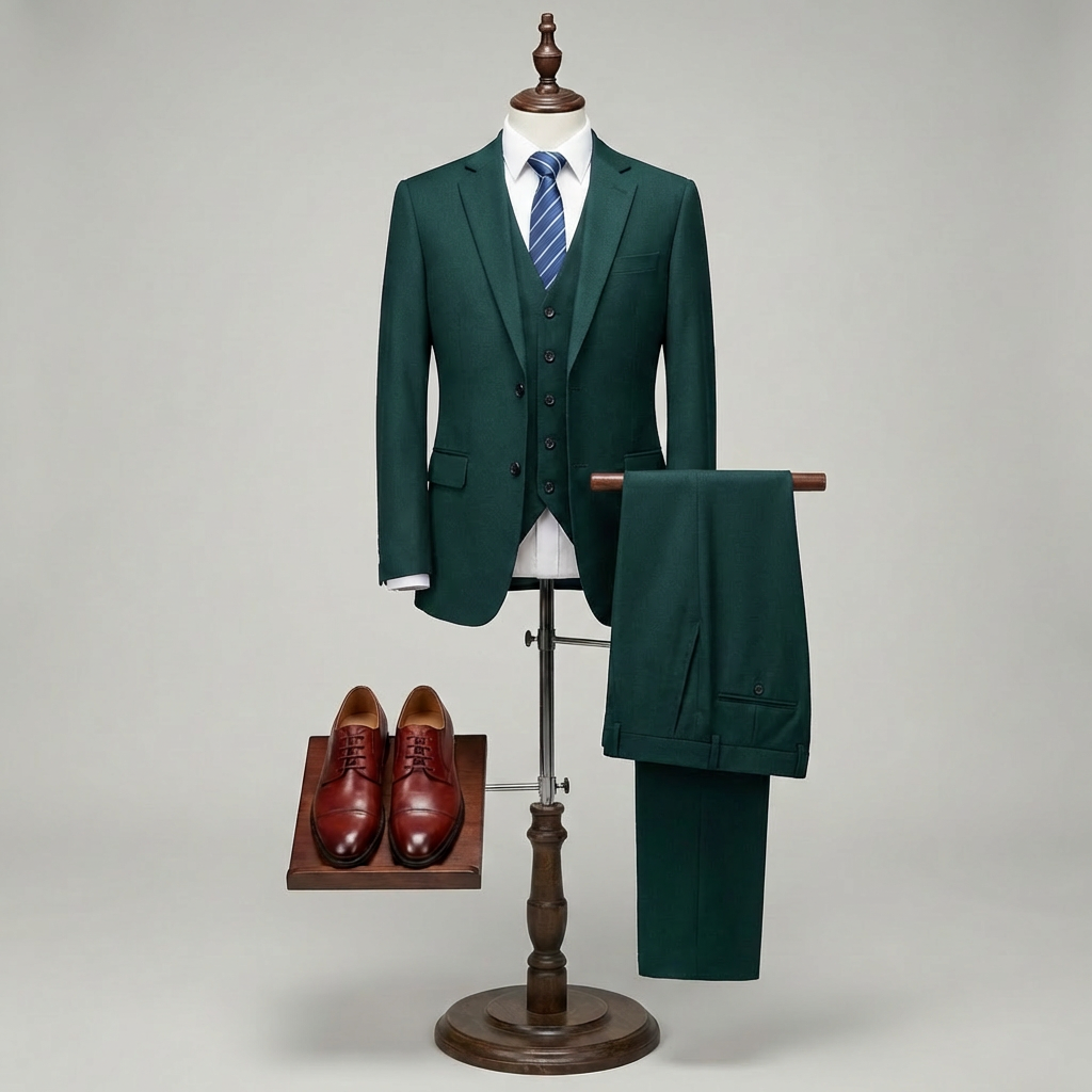 Abito Slim Fit di Lusso a 3 Pezzi per Uomini