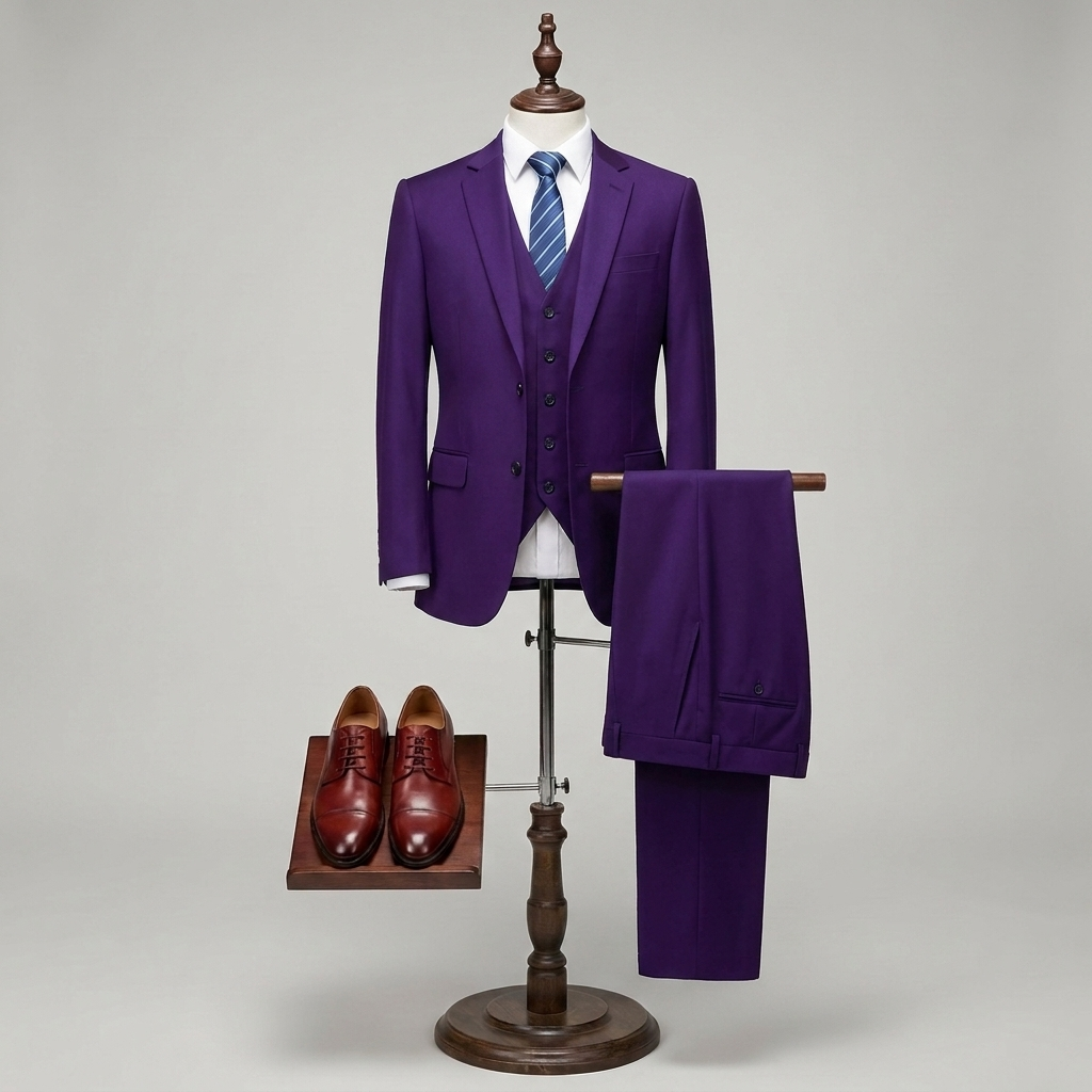 Abito Slim Fit di Lusso a 3 Pezzi per Uomini