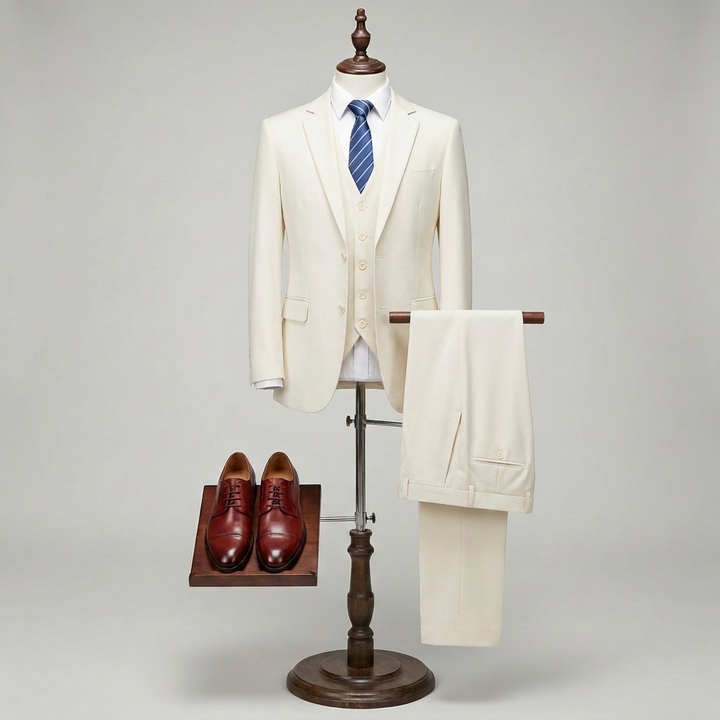 Abito Slim Fit di Lusso a 3 Pezzi per Uomini