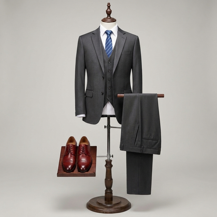 Abito Slim Fit di Lusso a 3 Pezzi per Uomini