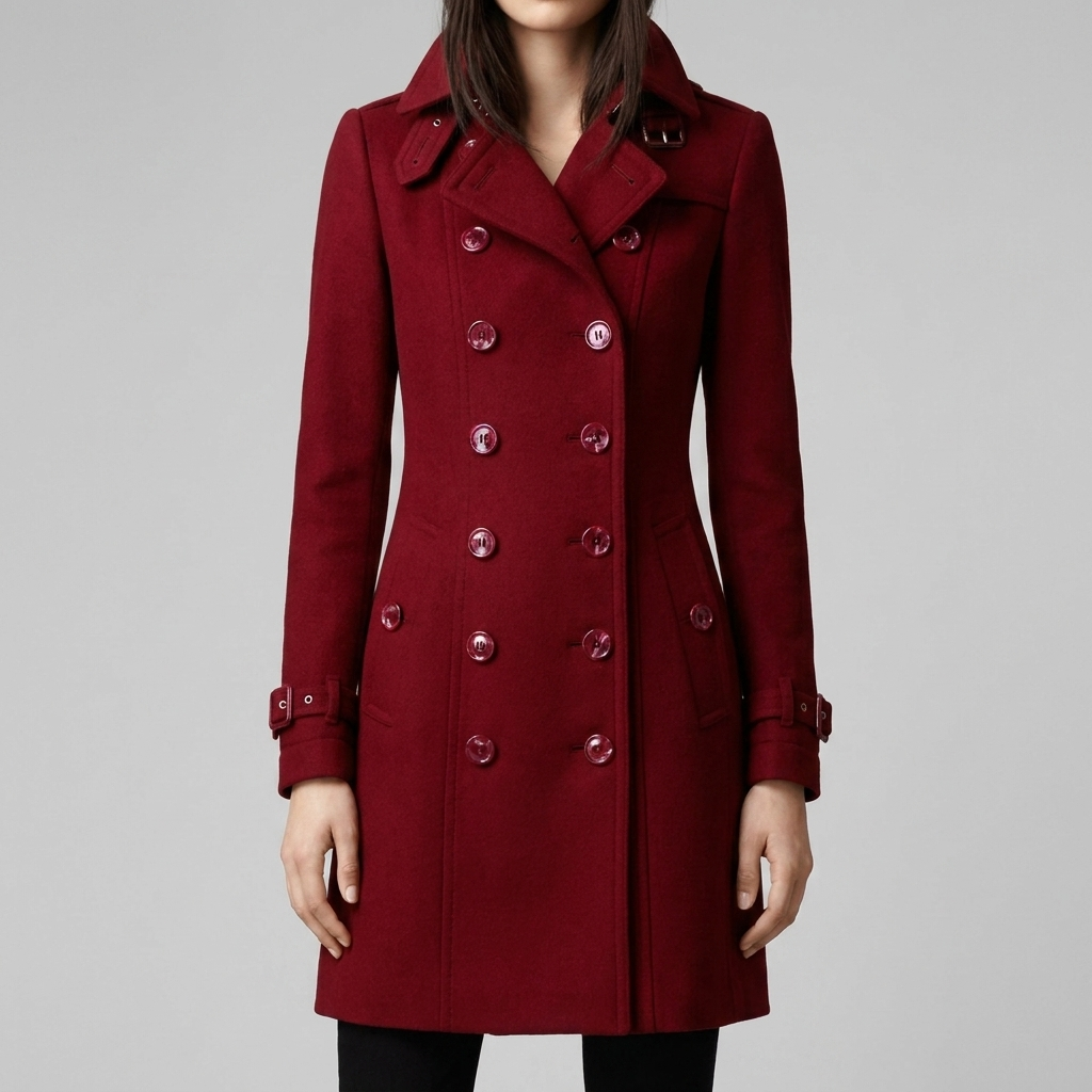 Cappotto Trench Doppiopetto Elegante per Donna