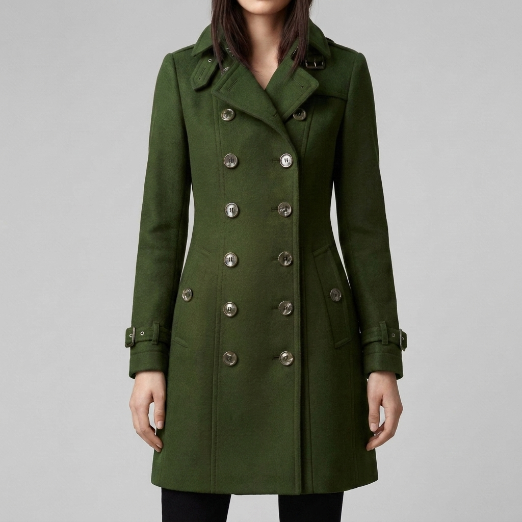 Cappotto Trench Doppiopetto Elegante per Donna