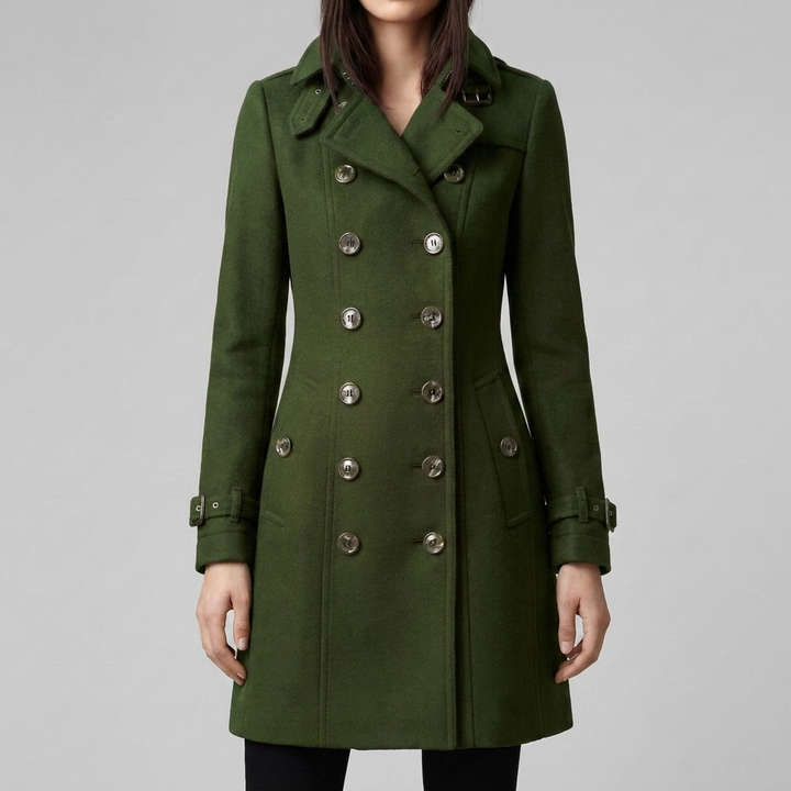 Cappotto Trench Doppiopetto Elegante per Donna