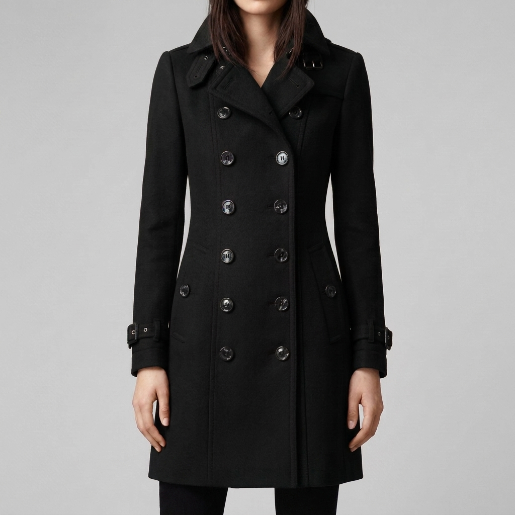 Cappotto Trench Doppiopetto Elegante per Donna