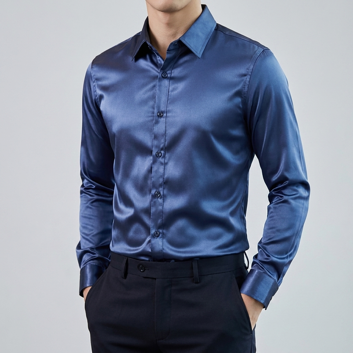 Maglia Lunga Classica Stretch per Uomini