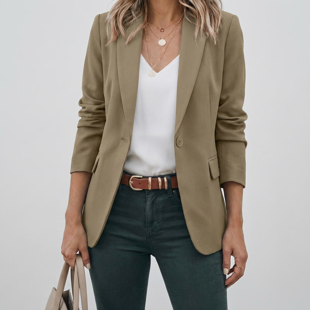 Blazer Elegante con Aspetto Vintage per Donne