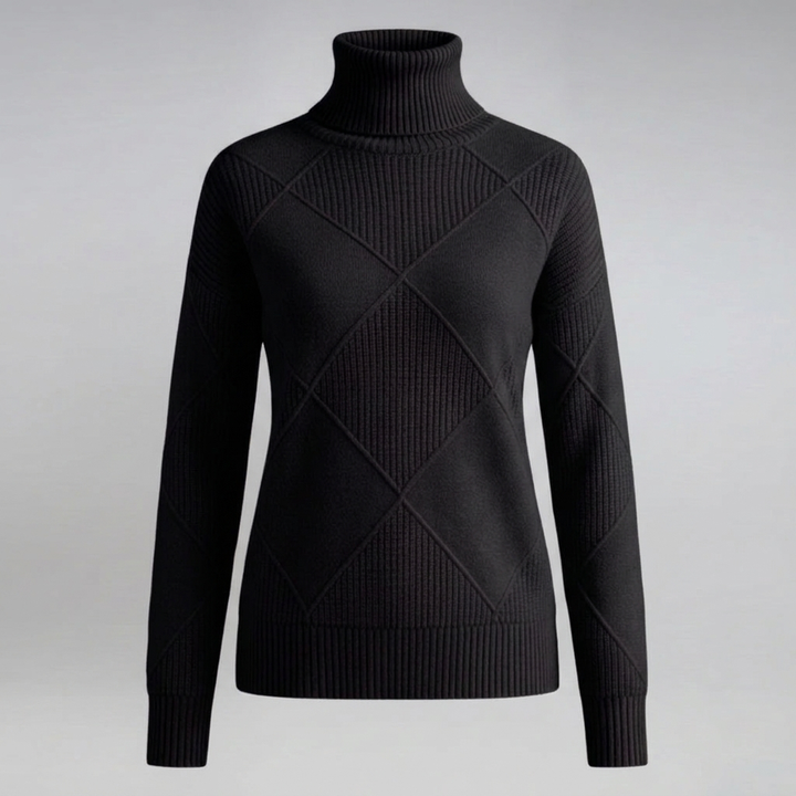 Maglione femminile fine collo alto