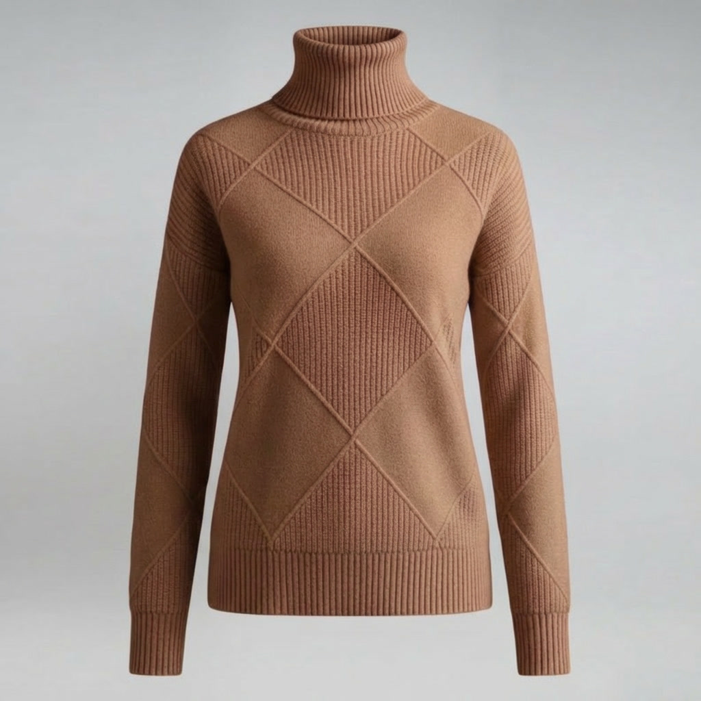 Maglione femminile fine collo alto