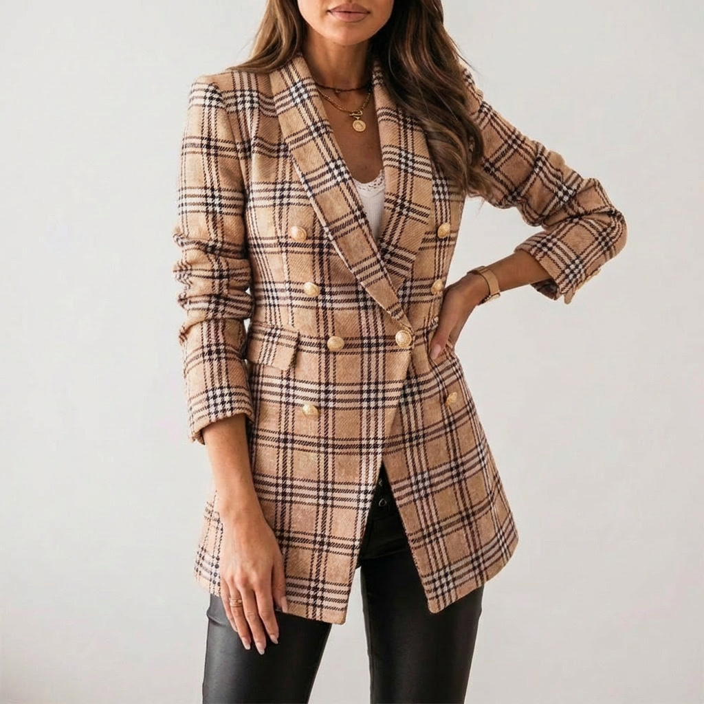 Blazer Donna Classico a Motivo Check