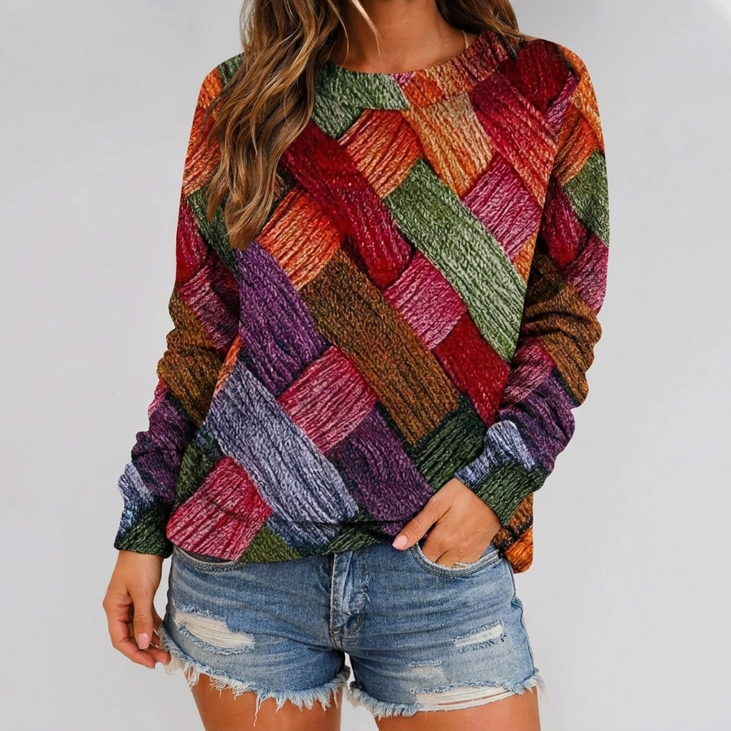 Maglione a Quadri per Donne