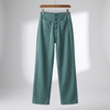 Pantaloni Dritti Alti in Vita per Donne