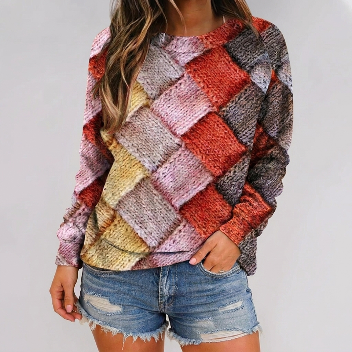 Maglione a Quadri per Donne