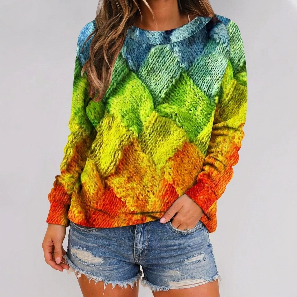 Maglione a Quadri per Donne