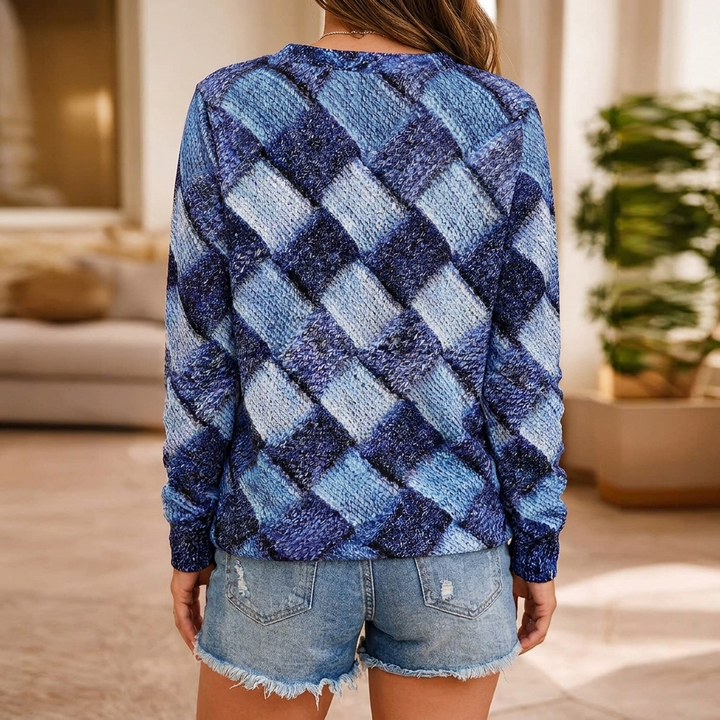 Maglione a Quadri per Donne