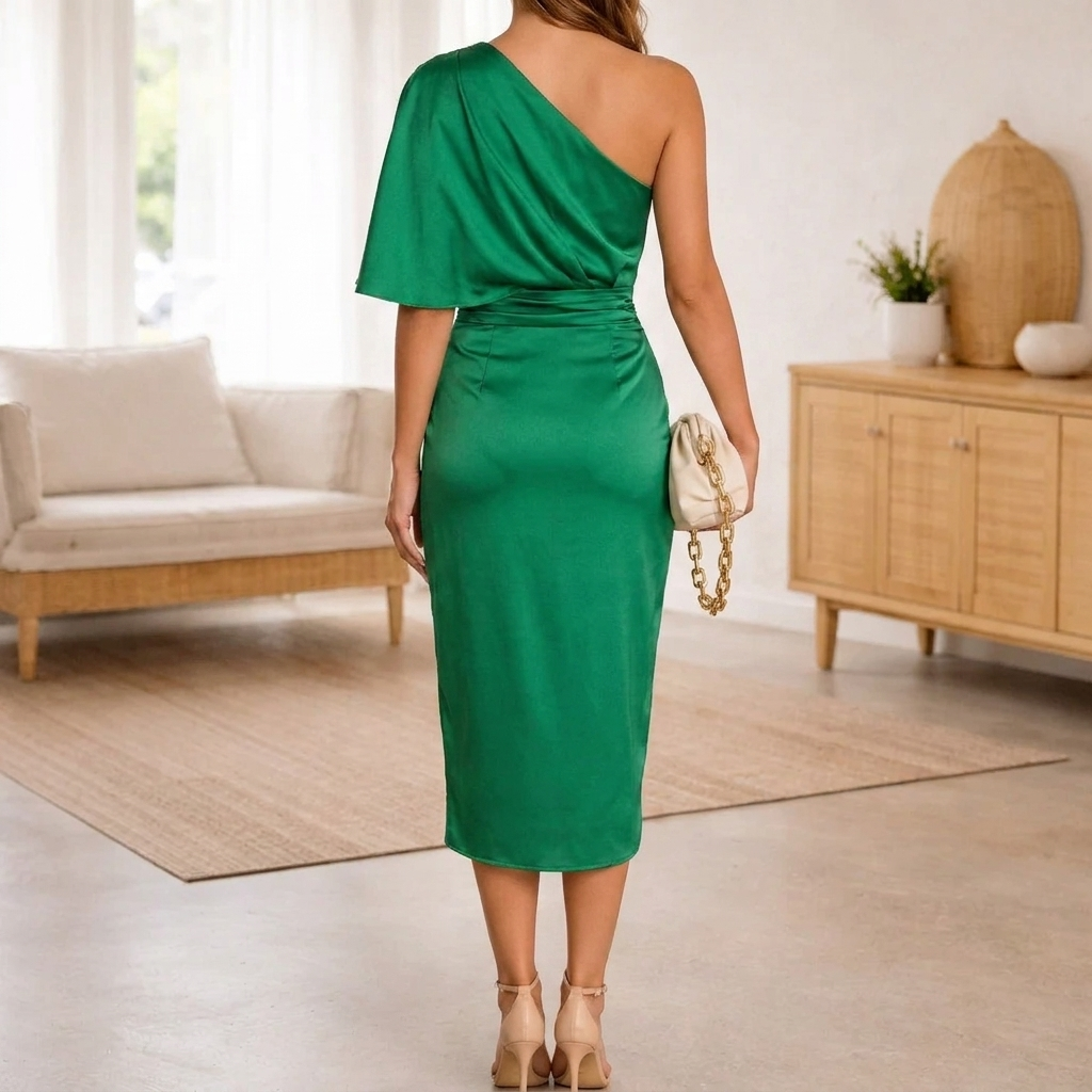 Abito Midi in Satin per Donne