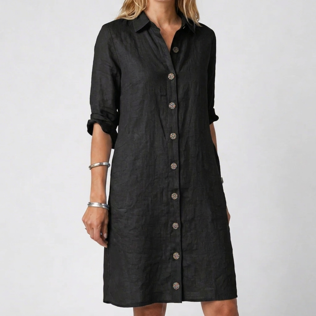 Abito Midi in Lino Estivo Casual
