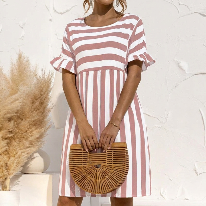 Abito Maxi Elegante con Maniche Lunghe