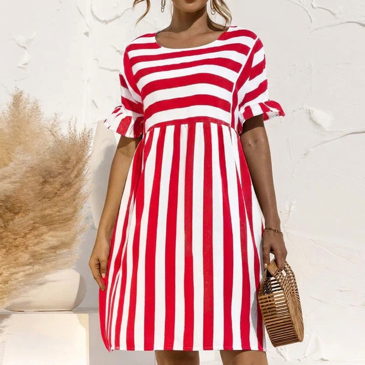 Abito Maxi Elegante con Maniche Lunghe