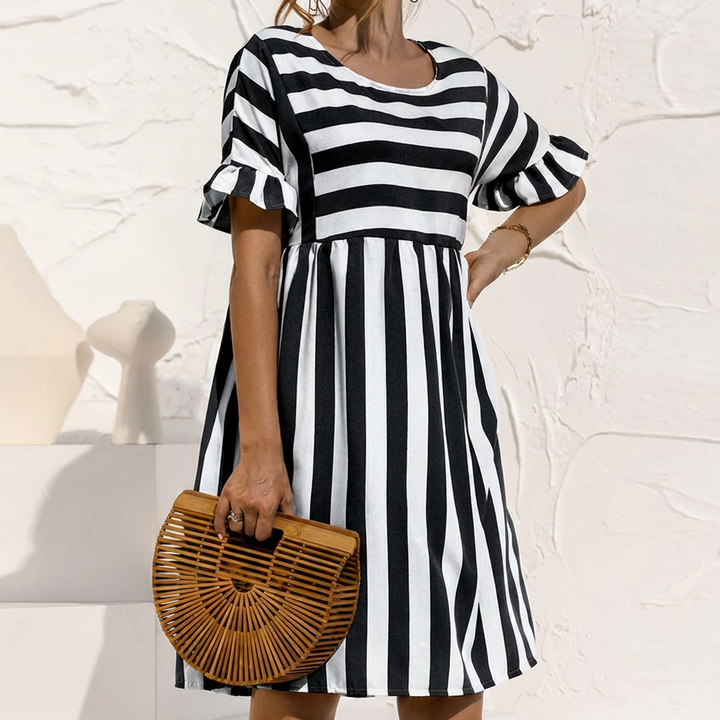 Abito Maxi Elegante con Maniche Lunghe