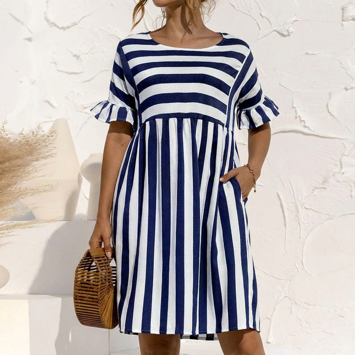 Abito Maxi Elegante con Maniche Lunghe