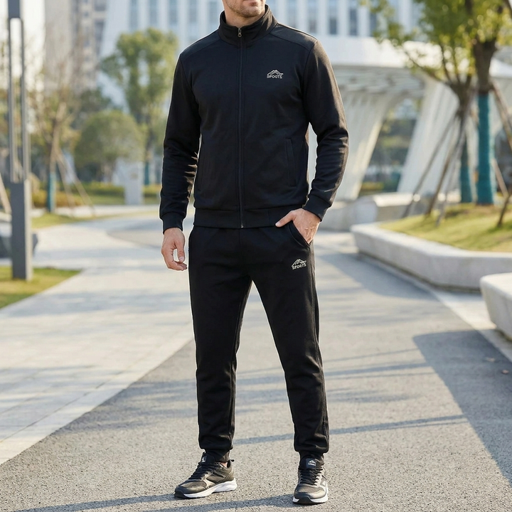 Set di Giacca con Zip Completo e Pantaloni per Uomini