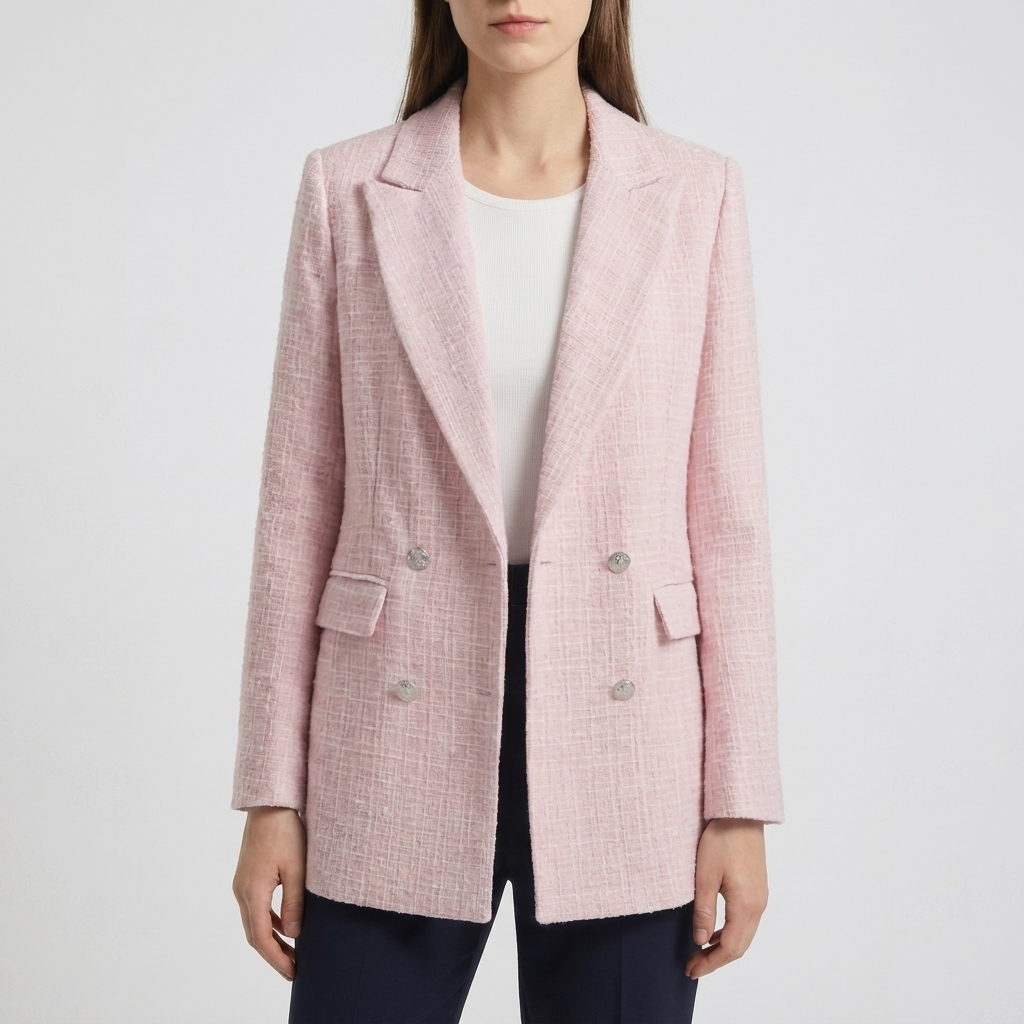 Blazer in Tweed a Doppio Petto per Donne