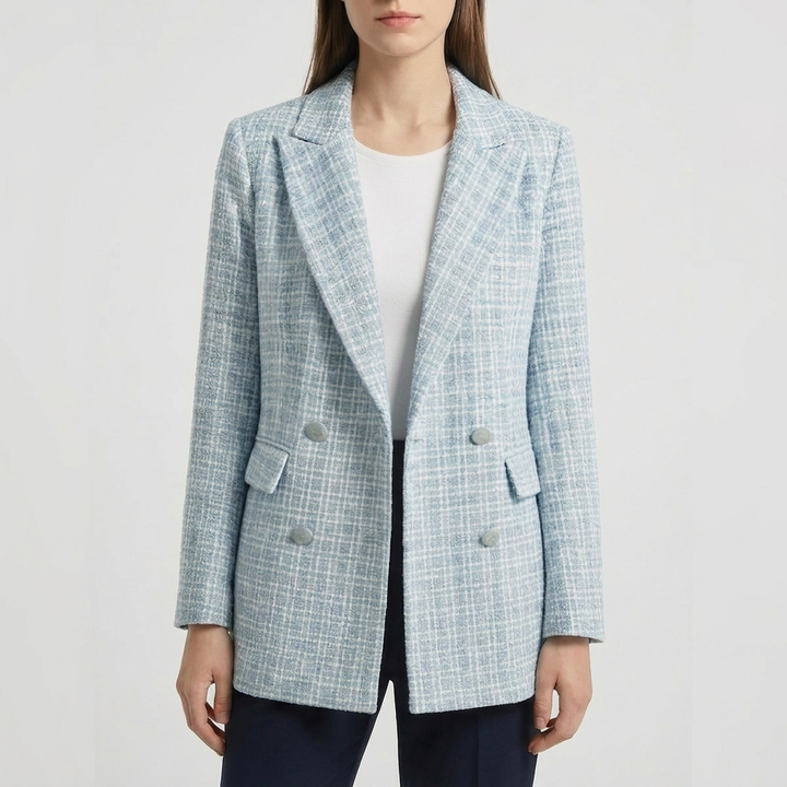Blazer in Tweed a Doppio Petto per Donne
