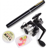 Mini Canna da Pesca + Mulinello, Penna Portatile Mini Telescopica