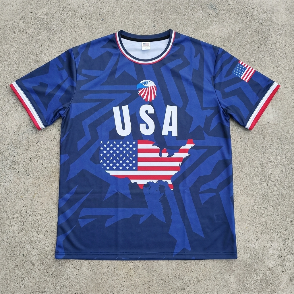 Maglietta Mappa Calcio USA da Uomo