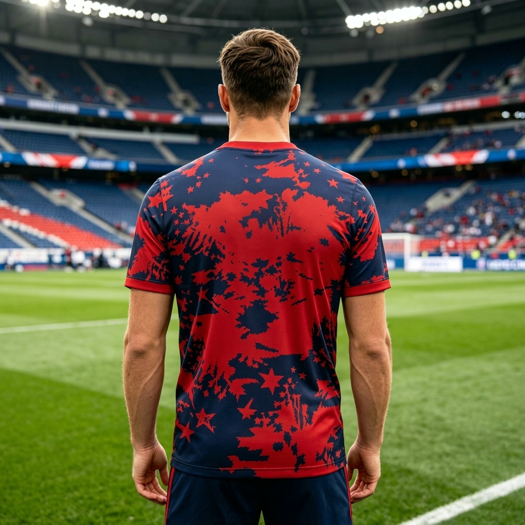Maglietta da Calcio Patriottica degli USA per Uomini
