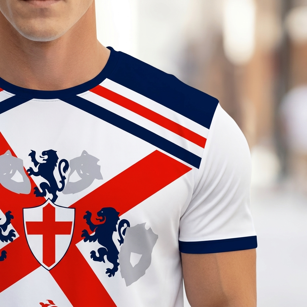 T-shirt da calcio per uomini dell'Inghilterra