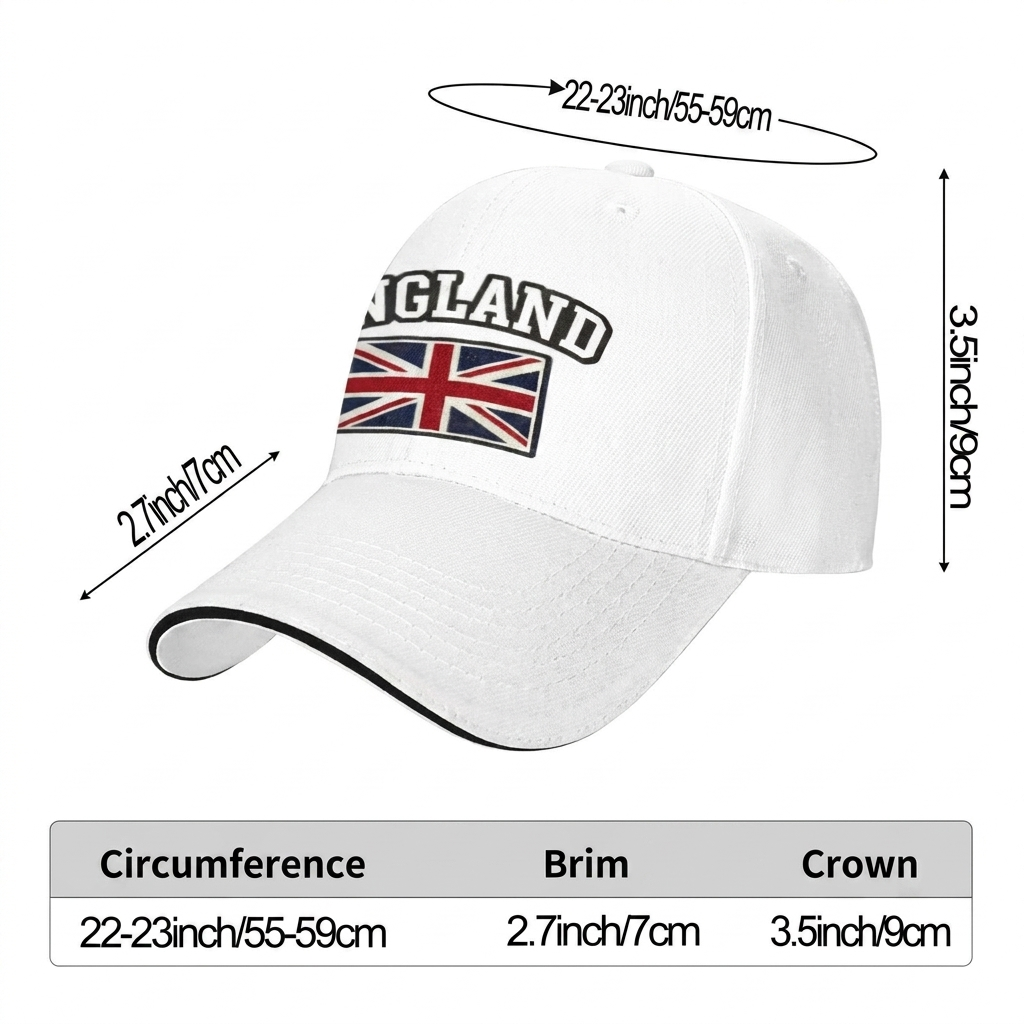 Capello Baseball Bandiera Inghilterra UK
