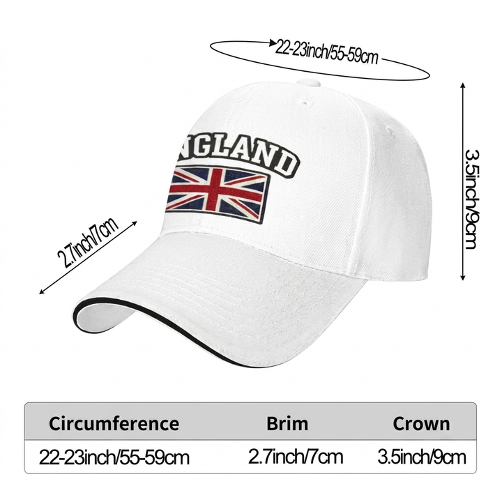 Capello Baseball Bandiera Inghilterra UK