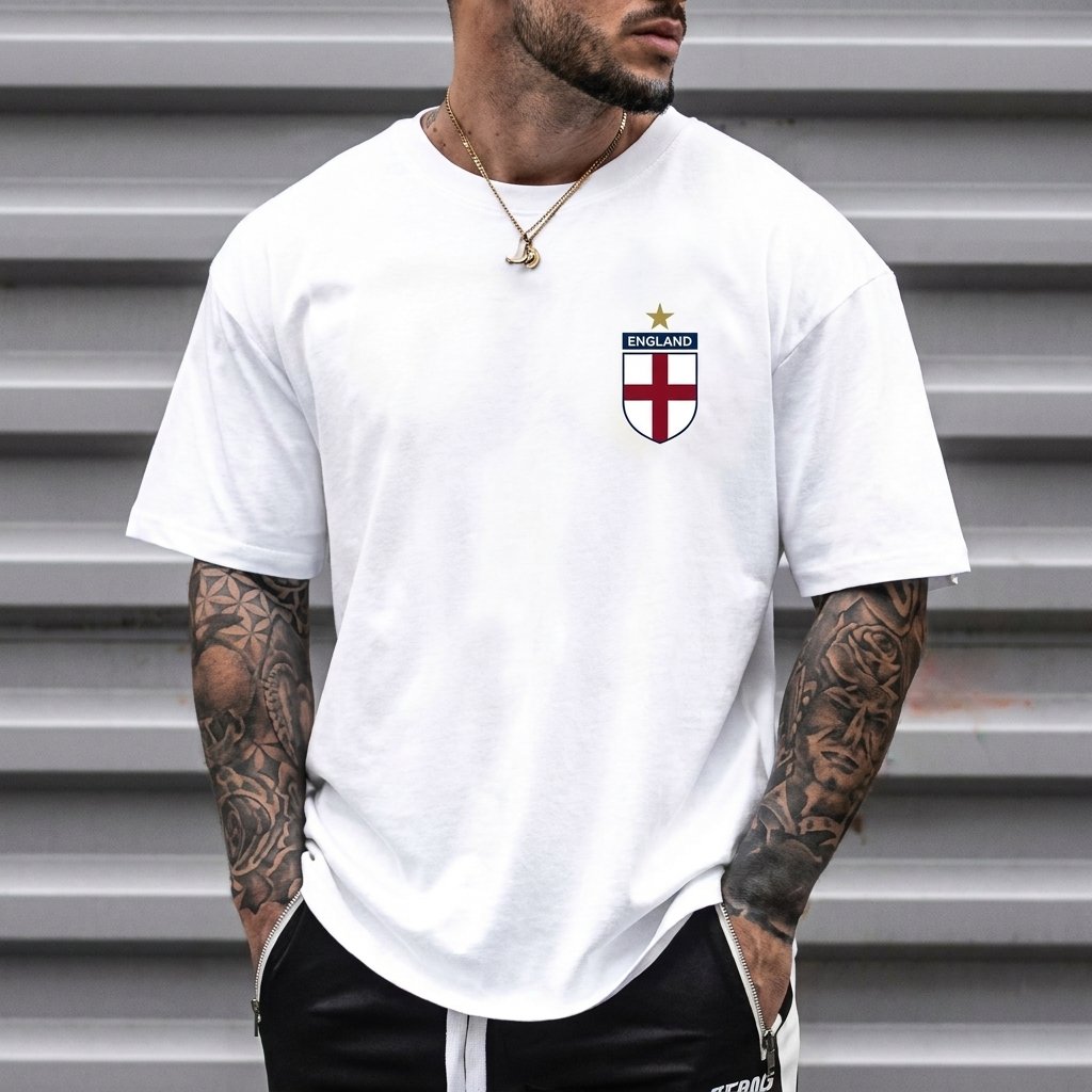 T-shirt unisex a maniche corte con toppa England