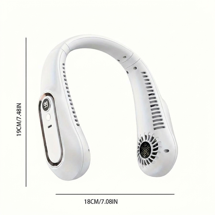 Ventilatore USB Portatile da Collo con Raffreddamento Flessibile a 360° per Uso all'Aperto