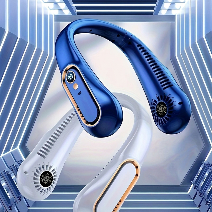 Ventilatore USB Portatile da Collo con Raffreddamento Flessibile a 360° per Uso all'Aperto