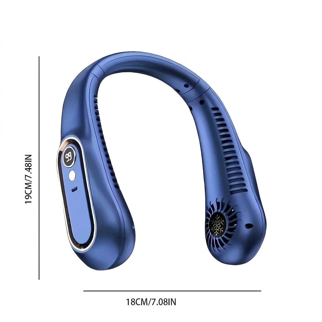 Ventilatore USB Portatile da Collo con Raffreddamento Flessibile a 360° per Uso all'Aperto