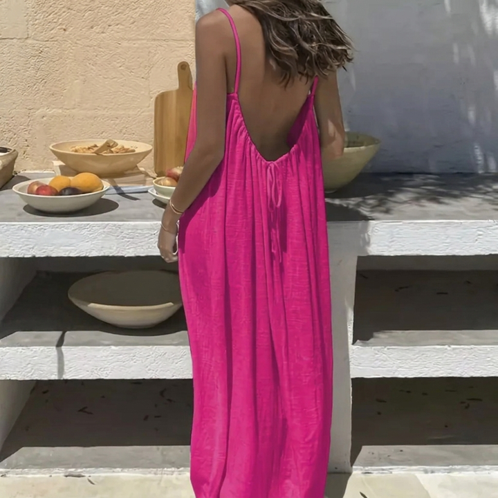Vestito Lungo Casual Donna Senza Schiena