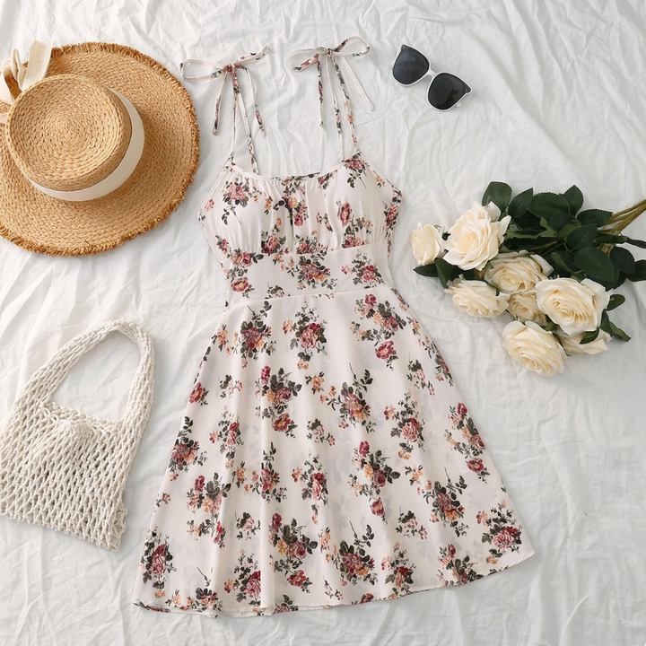 Abito A-Line Floreale Dolce per Donne