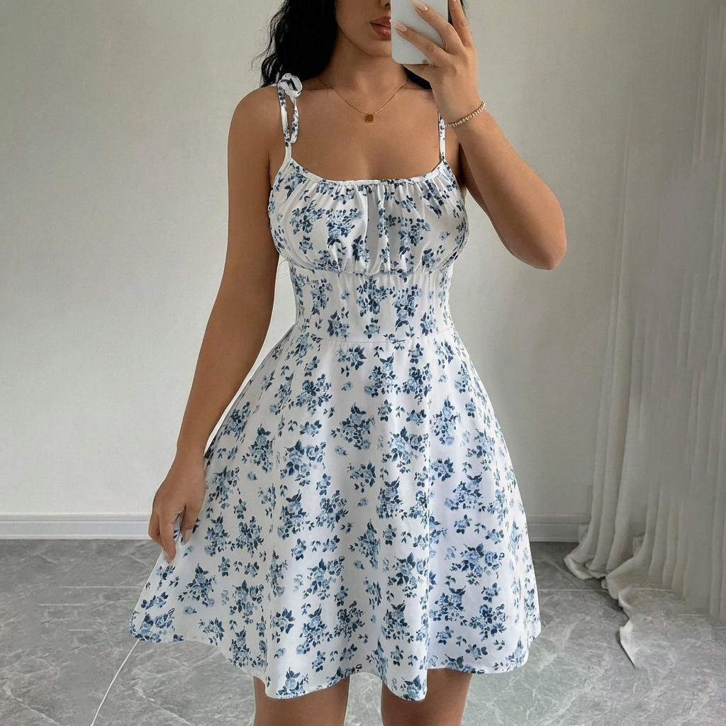 Abito A-Line Floreale Dolce per Donne