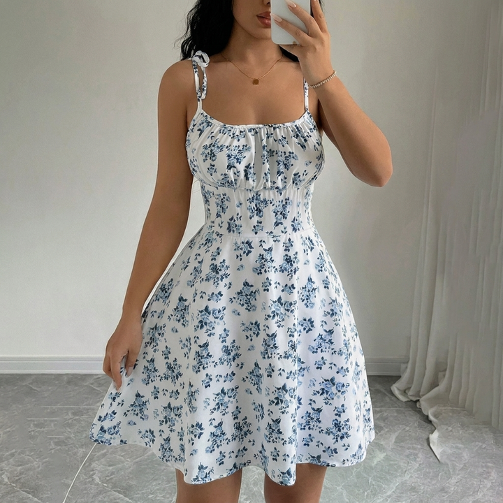 Abito A-Line Floreale Dolce per Donne