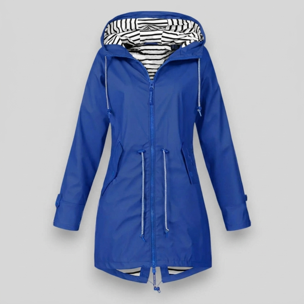 Giacca antipioggia con zip da donna