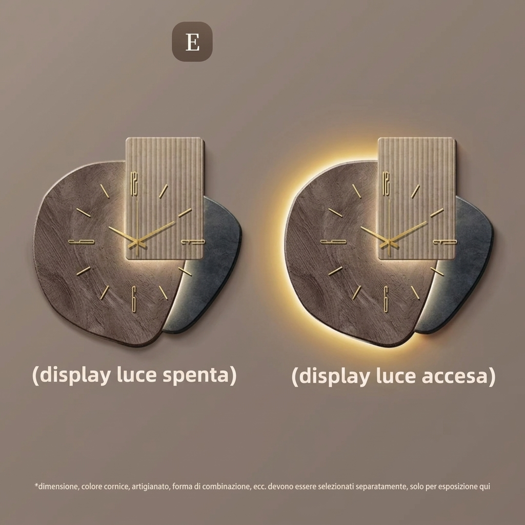 Orologio da Parete Minimal con Illuminazione LED Integrata
