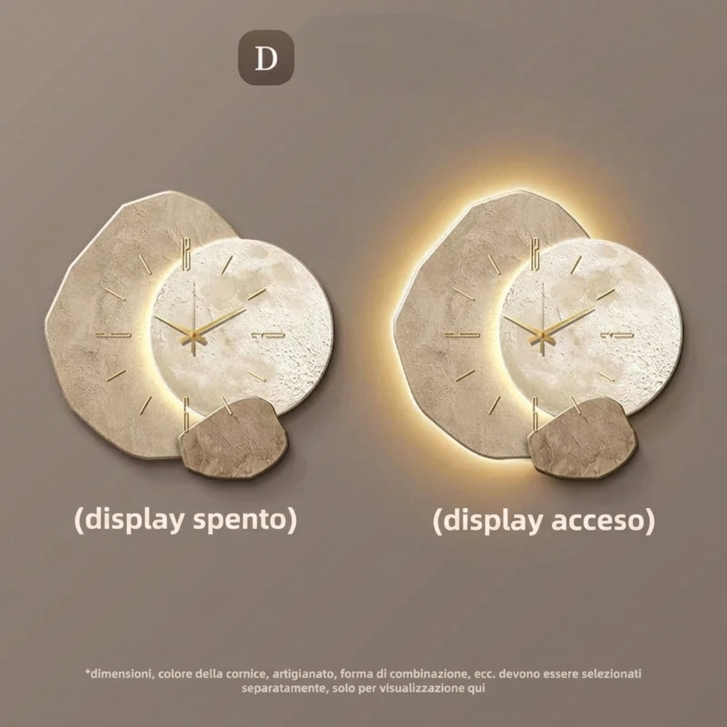 Orologio da Parete Minimal con Illuminazione LED Integrata