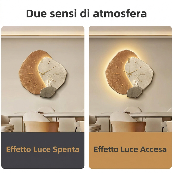 Orologio da Parete Minimal con Illuminazione LED Integrata