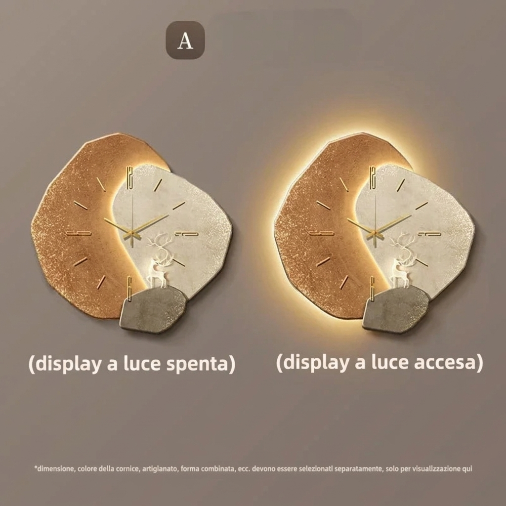 Orologio da Parete Minimal con Illuminazione LED Integrata