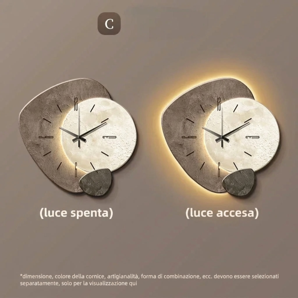 Orologio da Parete Minimal con Illuminazione LED Integrata